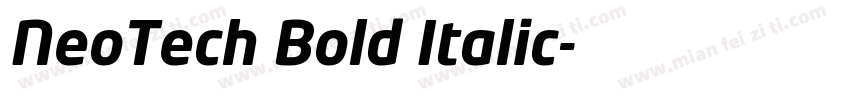 NeoTech Bold Italic字体转换